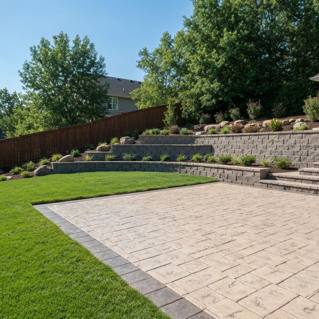 Professional concrete and landscaping work